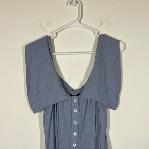 Reformation Blue Button Down Dress Size 8 - Picture 3 of 8